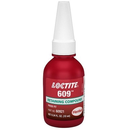 Henkel Anaerobic Retainer, Retaining Compound, Cylindrical Part, Cylindrical Press Fit General Purpose 609 10ML IDH 135511